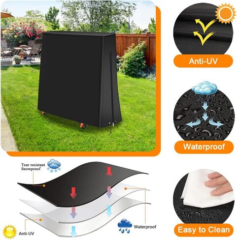 Ping Pong Table Cover Outdoor Waterproof,Table Tennis Cover Fits Both Folding Table Tennis Table and Flat Tables Indoor & Outside,Table Tennis Table Protector Accessories in Kuwait