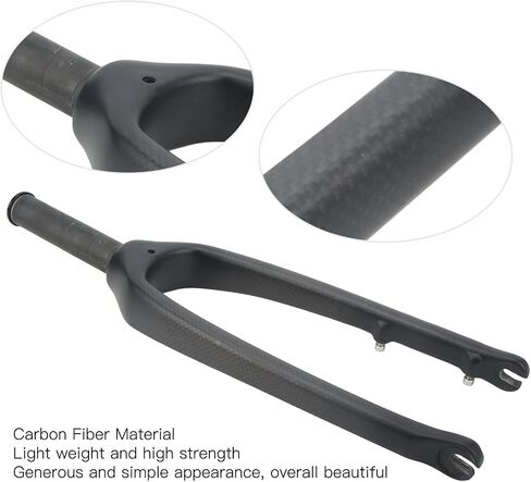 Bike Front Fork, Professional High Strength 20 Inch Mountain Bike Fork Lightweight Carbon Fiber for Folding Bike for 28.6mm Straight Tube in Saudi Arabia