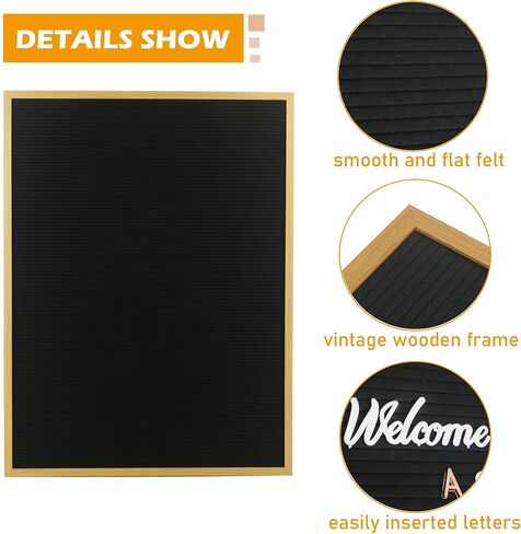 لوحة رسائل كبيرة جدًا - إطار خشبي وإطار خشبي مقاس 60.96 سم × 76.2 سم، لوحة رسائل قابلة للتغيير، لوحة رسائل لقائمة الرسائل للمطعم، الزفاف، الحفلات، إعلان الطفل in Kuwait