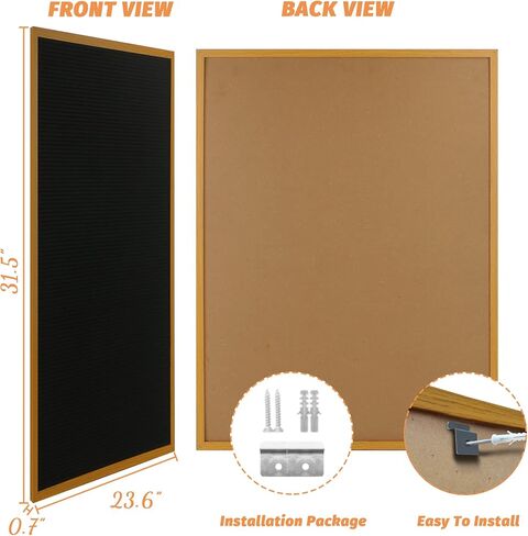 لوحة رسائل كبيرة جدًا - إطار خشبي وإطار خشبي مقاس 60.96 سم × 76.2 سم، لوحة رسائل قابلة للتغيير، لوحة رسائل لقائمة الرسائل للمطعم، الزفاف، الحفلات، إعلان الطفل in Kuwait