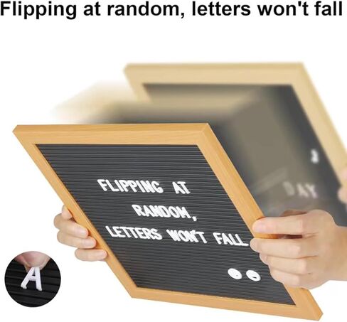 لوحة رسائل Kicsbam، لوحة رسائل قابلة للتغيير مقاس 12 × 12 بوصة مع 340 حرفًا وعلامة شخصية - لوحة رسائل بلاستيكية، لوحة لافتة بإطار طبيعي لإعلان الطفل، والمعالم الرئيسية، وديكور المكتب والمزيد in Kuwait