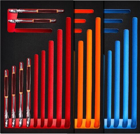 3 Pcs Foam Wrench Organizer Ratcheting Tool Tray Wrench Tool Box Organizer for Combination Storage, 3 Colors in Saudi Arabia