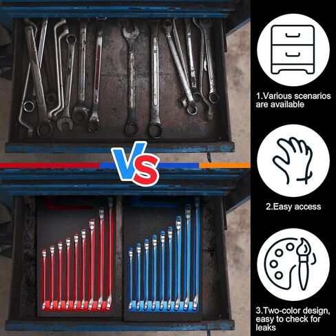 3 Pcs Foam Wrench Organizer Ratcheting Tool Tray Wrench Tool Box Organizer for Combination Storage, 3 Colors in Saudi Arabia
