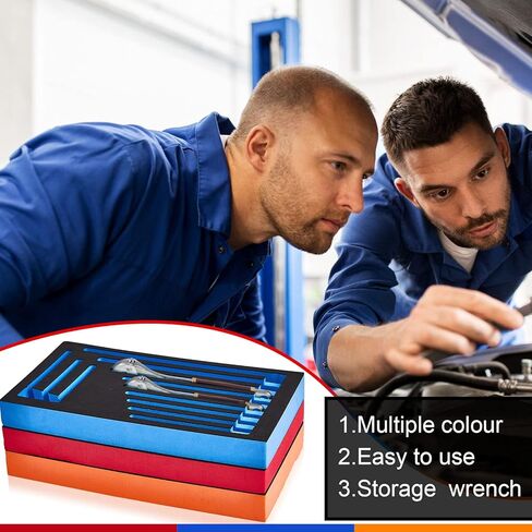 3 Pcs Foam Wrench Organizer Ratcheting Tool Tray Wrench Tool Box Organizer for Combination Storage, 3 Colors in Saudi Arabia