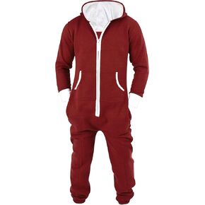 Skylinewears Mens Jumpsuit Non Footed Pajama Unisex One Piece Playsuit Adult Onesie With Hood