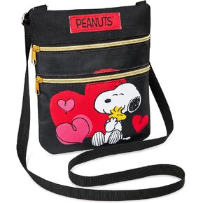 Peanuts Snoopy Crossbody Bag Girls Purse for Kids Teens Women Fashion Shoulder Bag