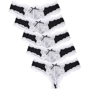 Women's Lace Underwear Sexy Soft Hipster Panties Comfort Bikini Underwear for Ladies