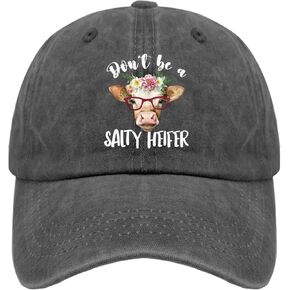 Don't be a salty heifer hat running hats for women Pigment Black mens sun hat Gifts for Girlfriends Workout Hat