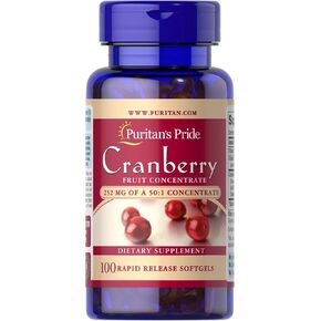 Puritan's Pride Triple Strength Cranberry Fruit Concentrate 12,600 Mg, 200 Count