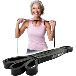 Light Resistance Bands for Physical Therapy with Workout Videos - #1 X-LIGHT (5-15lbs) with Door Anchor - Exercises for Seniors - Long Resistance Bands for Women