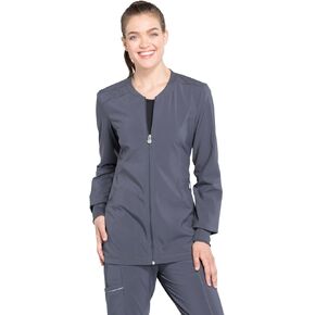 Infinity Cherokee Zip Front Womens Scrub Jacket 4-Way Stretch with Superior Performance and Comfort for Nurse CK370A