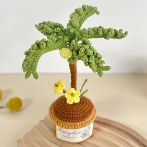 JOMODECOR Handmade Crochet Cute Cactus Potted Plants, Knitted Artificial Forever Flowers with Exquisite Pot, Gift to Friends Women Kids, Perfect for Home Decorations, Office Desk