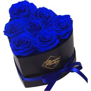 16 Flower Forever Heart Shape Box - Preserved Roses, Immortal Roses Gift for Her Rose Eternal Preserved Flowers for Delivery Mothers Day Women Valentines Day Gifts for Wife - Red