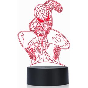 Kids Toys 3D Night Light, 3D Illusion Night Lamp, LED Nightlight Smart Touch Dimmer Lights 7 Color Changing Decor Lamp, Room Decor, Gifts for Children Boys Girls