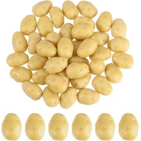 CHGCRAFT 40 Pcs Mini Artificial Potatoes Fake Potatoes Artificial Vegetables Lifelike Models for Party Autumn Supplies Farmhouse Restaurant