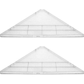 evron Corner Mounting Shelf,Easy to Install Wall Corner Shelf,Wood Immitation with Hole Pattern,Set of 2