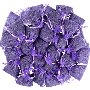 Lavender Sachets (25 Pack) - Stop Clothes Damage - Lavendar Home Fragrance Sachets for Drawers and Closets