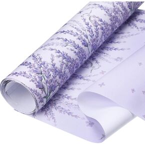 Thenshop 30 Sheets Floral Scented Drawer Liners 14 x 19.5 Inch Dresser Drawer Liner Shelf Liner Non Adhesive Paper Sheets for Kitchen Cabinet Home Shelf Closet (Purple,Lavender)