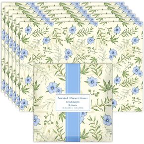 SCENTORINI Lavender Scented Drawer Liners, 6 Sheets Fragrant Paper Liners Non-Adhesive Paper Sheets for Home Closet, Dresser Drawers, for Home Fragrance