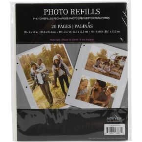 8" x 10" Magnetic Photo Album Page Refills, 20 pages