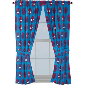 Jay Franco Marvel Super Hero Adventures Go Spidey 63" Inch Drapes - Beautiful Room Décor & Easy Set Up, Bedding Features Spiderman - Curtains Include 2 Tiebacks, 4 Piece Set (Official Marvel Product)