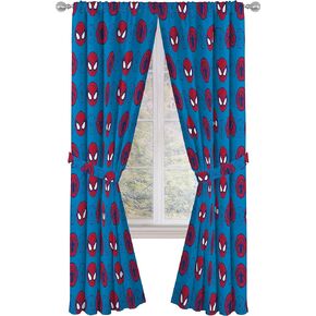 Jay Franco Marvel Super Hero Adventures Go Spidey 84" Inch Drapes - Beautiful Room Décor & Easy Set Up, Bedding Features Spiderman - Curtains Include 2 Tiebacks, 4 Piece Set (Official Marvel Product)
