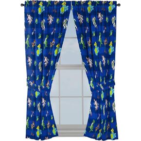 Jay Franco Disney Toy Story Buzz & Woody 63" inch Drapes - Beautiful Room Décor & Easy Set Up, Bedding Features Forky, Ducky, & Bunny - Curtains Include 2 Tiebacks, 4 Piece Set