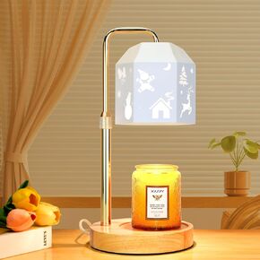 Candle Warmer Lamp with Timer,Electric Candle warmer,Adjustable Height Dimmable Candle Warmer Lamp,Flameless Scented Candle Warmer,Compatible with Various Candles,Candle warmer for Home Decor,Black