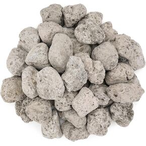 Stanbroil Light Weight White Lava Rock Granules - Natural Volcanic Rocks Decorative Landscaping Stones for Outland Living Bond Portable Fire Pit, Gas Log Set and Fireplace - 5 Pounds (1.2" - 1.9")