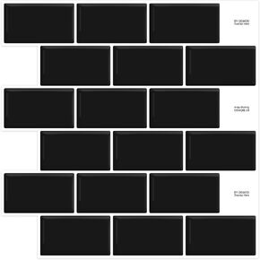 Peel and Stick Tile Backsplash for Kitchen Wall, 10-Sheet White Subway Kitchen Backsplash Tiles (12"×12")