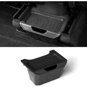 LUCKEASY For Tesla Model Y 2021-2024 Car Rear Trunk Corner Storage Boxes With Lids Organizers Side Storage Bins TPE 2pcs Interior Accessories(For US Version)