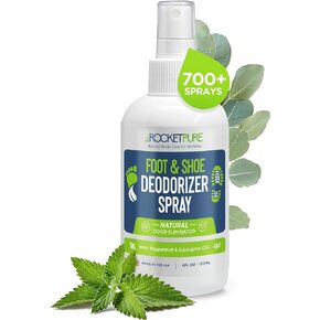 Natural Shoe Deodorizer Spray, Foot Spray, Shoe Spray - Foot Deodorant Spray, Shoe Odor Spray, Foot Odor Spray, Shoe Spray Smelly Shoes, Foot Spray Smelly Feet, Shoe Freshener (Mint, 4oz)