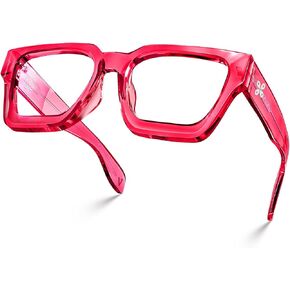 VISOONE Blue Light Blocking Glasses Rectangle Chic Preppy Look MultiColor Frame for Women Men RIVER