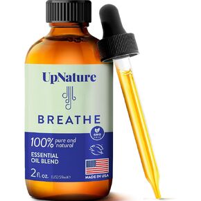 UpNature Breathe Essential Oil for Diffusers for Home - Huge 2oz - Essential Oils for Humidifiers Respiratory Blend