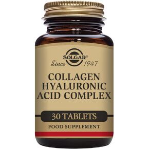 Solgar Collagen Hyaluronic Acid Complex, 30 Tablets - Hydrolyzed Collagen Type 2 - Helps with Fine Lines & Wrinkles - Boosts Skin Collagen & Elasticity - Non-GMO, Gluten & Dairy Free - 30 Servings