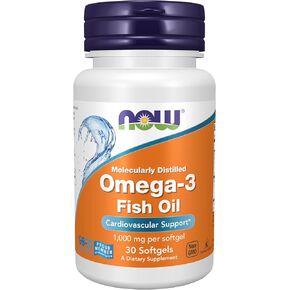 NOW Foods Supplements, Omega-3 180 EPA / 120 DHA, Molecularly Distilled, Cardiovascular Support*, 200 Softgels