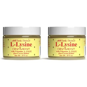 L-Lysine Ointment - 0.875 oz - Lysine Cold Sore Treatment and Blister Relief - Soothes Chapped Lips and Dry Skin – 2-Pack