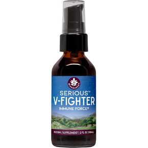 WishGarden Herbs Serious V-Fighter - Plant-Based Herbal Rapid Immune Support & Respiratory Health with OSHA & Goldenseal, Soothes Aches & Irritated Lungs, Supports Optimum Body Temperature, 4oz