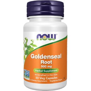 NOW Supplements, Goldenseal Root (Hydrastis canadensis) 500 mg, Herbal Supplement, 50 Veg Capsules