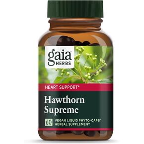 Gaia Herbs Hawthorn Supreme - Hawthorn Berry Supplement to Support Heart Health - for Use at Every Age and Stage to Sustain and Support The Heart - 60 Vegan Liquid Phyto-Capsules (30-Day Supply)