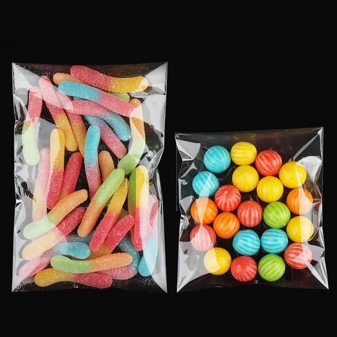 Self Sealing Cellophane Bags 4x6 Inches, 200 Pcs Clear Cookie Bags, Resealable Treat Bags for Fresh Cookies, Candy, Gifts, and Party Favors Bags. in Saudi Arabia
