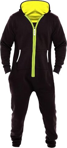 Skylinewears Mens Jumpsuit Non Footed Pajama Unisex One Piece Playsuit Adult Onesie With Hood in Kuwait