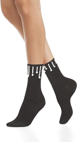 Violet Mist Women Lace Ruffle Ankle Socks Girls Cute Frilly Cotton Crew Socks with Ruffles Fancy Lolita Princess Socks Gifts in Saudi Arabia