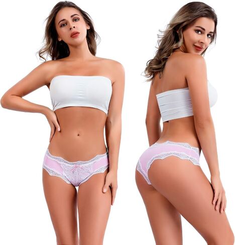 Women's Lace Underwear Sexy Soft Hipster Panties Comfort Bikini Underwear for Ladies in Saudi Arabia