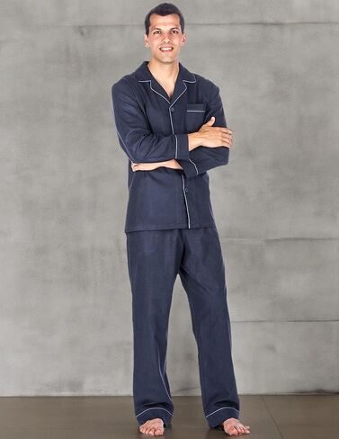 Noble Mount Mens Pajama Set - 100% Cotton Flannel Pajamas Set in Saudi Arabia