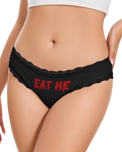 Aueyan Christmas Underwear Holiday Panties for Women with Lace Trim Funny Printed Underpants in Kuwait