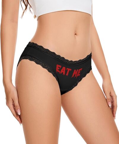 Aueyan Christmas Underwear Holiday Panties for Women with Lace Trim Funny Printed Underpants in Kuwait