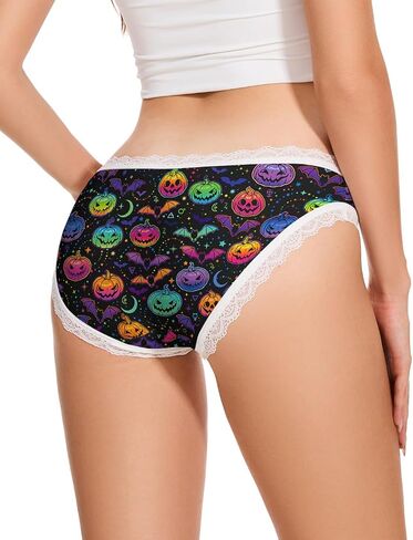 Aueyan Christmas Underwear Holiday Panties for Women with Lace Trim Funny Printed Underpants in Kuwait