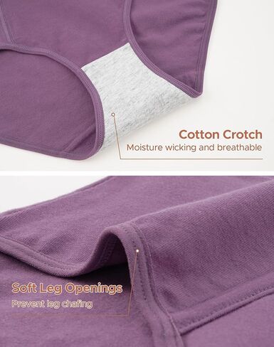 ملابس داخلية نسائية من القطن من INNERSY، سراويل داخلية عالية الخصر، تغطية كاملة للسيدات، 3 قطع in Kuwait