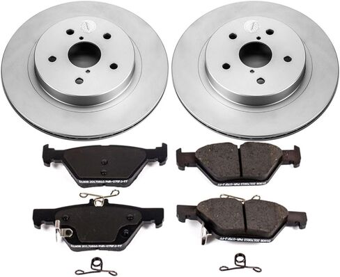 Power Stop KOE7039 طقم فرامل خلفي متخصص OE دوارات فرامل بديلة ومنصات فرامل سيراميك لـ 2015-2022 Subaru Legacy | سوبارو أوتباك 2015-2019 | 2016-2020 سوبارو WRX مع تقنية البصر in Kuwait